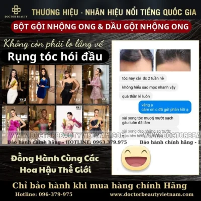 Bột gội nhộng ong dứt điểm gàu ngấm ngứa vẩy nến da đầu