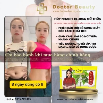 Trà Cô 9 Hoa Đu đủ đủ đực xổ mỡ giảm cân nhanh kèm bảo hành